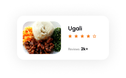 Picture of Ugali delicacy as screenshotted from the Fufufmaps app